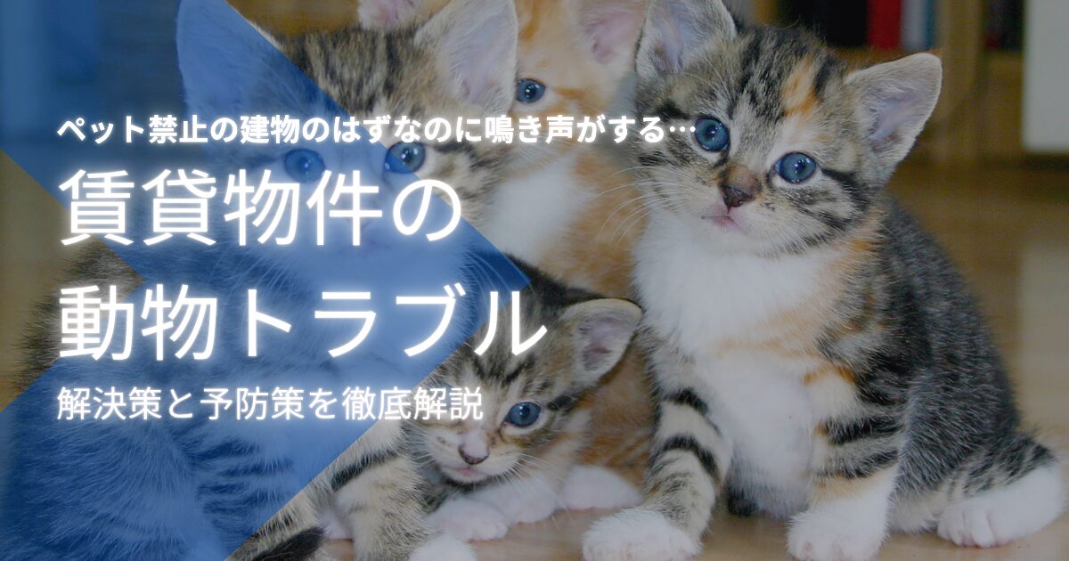 アパートでの動物トラブルを徹底解説：解決策と予防策